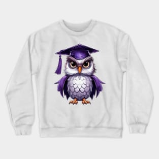 Purple Owl Graduation Crewneck Sweatshirt